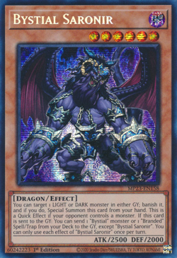Bystial Saronir MP23-EN158 - Prismatic Secret Rare - Near Mint 1st Edition YuGiO - Image 1