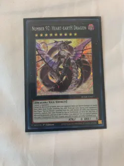 Number 92: Heart-eartH Dragon - BLMR-EN077 - Secret Rare 1st Edition Yugioh - Image 1