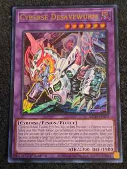 Yugioh! Cyberse Desavewurm - MP24-EN195 - Ultra Rare - 1st Edition Near Mint, En - Image 1