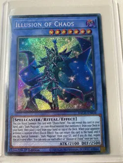 Illusion of Chaos BACH-EN034 secret rare foil bleed error 1st edition - Image 1