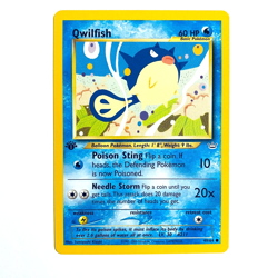 Qwilfish 49/64 1st Edition Common Neo Revelation Pokemon Card 2000 WOTC NM - Image 1