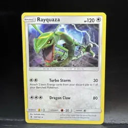 Pokemon Card Rayquaza 106/145 Guardians Rising Rare Non-Holo LP 2017 - Image 1
