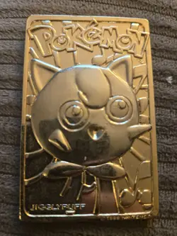 Vintage Burger King Pokemon Jigglypuff 23K Gold-Plated Trading Card 1999 #39 - Image 2