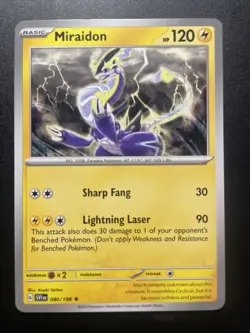 Pokemon Card Game TCG Scarlet & Violet Miraidon 80/198 Rare NM/Mint - Image 1