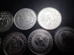 Pokemon Card Meiji Promo Battle Coin x7 Farfetch'd Clefairy etc #5500 - Image 3
