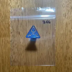 🎲 FREE w/10 dice! MTG d4 Spindown Life Counter die Hour of Devastation Blue 366 - Image 1