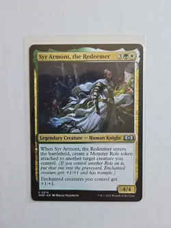 Syr Armont, the Redeemer - Wilds of Eldraine - LP - MTG Magic Uncommon Creature - Image 1