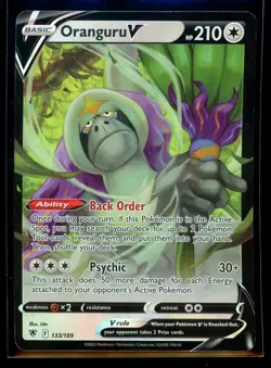 2022 Sword & Shield - Astral Radiance Oranguru V #133 Ultra Rare Holo Pokemon - Image 1