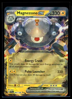 2023 Scarlet & Violet Magnezone ex #65 Double Rare Holo Pokemon Card - Image 1