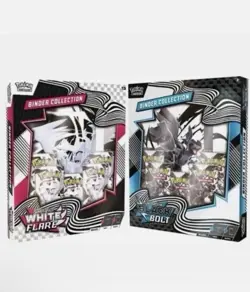 Pokemon Black Bolt and White Flare Binder Collection Bundle Set of 2! 10 Packs! - Image 2