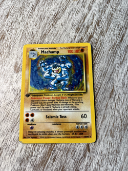 🔥 1st Edition Machamp 8/102 🔥 Original Holo Rare Base Set Pokemon Card 1999 - Image 1