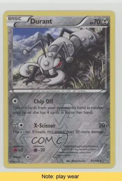 Durant Reverse Foil Pokemon XY Flashfire #61 READ 2f4 - Image 1