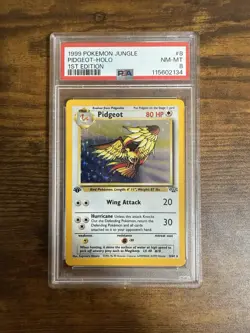 Pokemon Pidgeot 1st Edition Holo Rare Jungle Series PSA 8 - Image 1