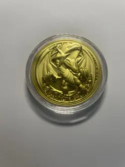 YuGiOh Blue-Eyes White Dragon Coin Gold YCS Pre-Reg Chase Rare - Image 1