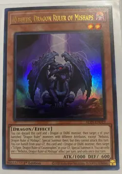 Yugioh Nebulus, Dragon Ruler Of Mishaps ALIN-EN019 Ultra Rare NM Presale - Image 1
