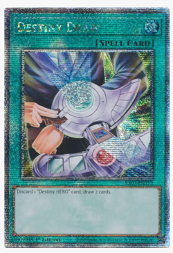 1-3X Destiny Draw (Quarter Century Secret Rare) 1st Edition-RA03-EN173 NM Yugioh - Image 1