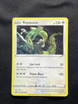 Pokemon Card Rayquaza SWSH029 SWSH Black Star Promo Holo Rare Near Mint - Image 1