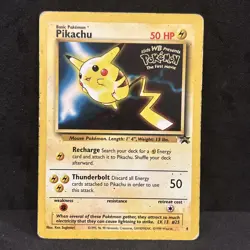 Pokemon Pikachu Black Star Promo Card WB Movie Promo, WOTC - MP - Image 1