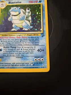 Pokemon TCG Blastoise Holo Rare Card 2/130 Base Set 2 - LP - Image 4
