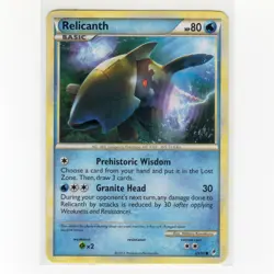 Pokemon TCG Relicanth 69/95 HGSS Call of Legends Regular Common Card EN-MP 2011 - Image 1