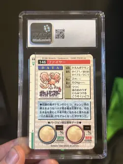 1996 Pokemon Cardass Red Card #146 Moltres-Prism CGC 10 - Image 2