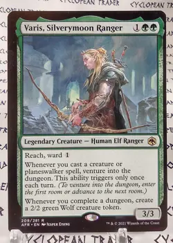 VARIS, SILVERYMOON RANGER mtg OFFCENTER Error Forgotten Realms Rare - Image 1