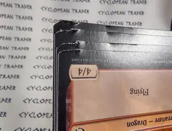 4 Square Cut DAMAGED Error Tokens mtg Tarkir: Dragonstorm Dragon Goblin Warrior - Image 2