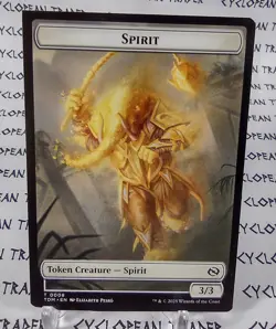 4 Square Cut DAMAGED Error Tokens mtg Tarkir: Dragonstorm Dragon Goblin Warrior - Image 4