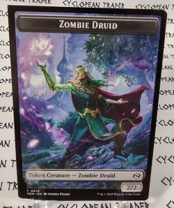 4 Square Cut DAMAGED Error Tokens mtg Tarkir: Dragonstorm Dragon Goblin Warrior - Image 5