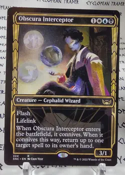 Showcase OBSCURA INTERCEPTOR mtg OFFCENTER Error Streets of New Capenna Rare - Image 1