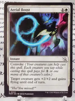 AERIAL BOOST mtg INK ERROR March of The Machine Common - Image 1