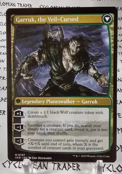 GARRUK RELENTLESS // VEIL-CURSED mtg DAMAGED Innistrad Remastered Mythic - Image 2