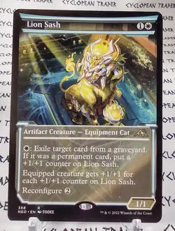 Showcase LION SASH mtg DAMAGED Kamigawa Neon Dynasty Rare (#Z165) - Image 1