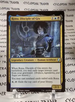 RONA, DISCIPLE OF GIX mtg OFFCENTER Error Dominaria Unc - Image 1