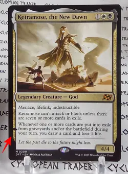 KETRAMOSE, THE NEW DAWN mtg INK ERROR Aetherdrift Mythic - Image 1