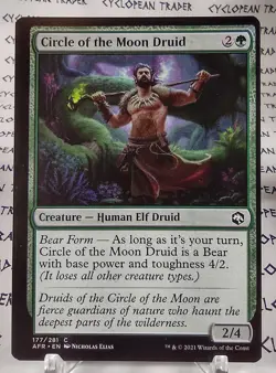 CIRCLE OF THE MOON DRUID mtg OFFCENTER Error Forgotten Realms Common - Image 1