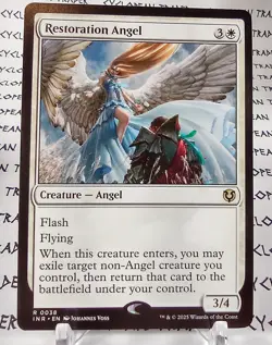 RESTORATION ANGEL mtg Security Stamp ERROR Innistrad Remastered Rare Misprint - Image 1