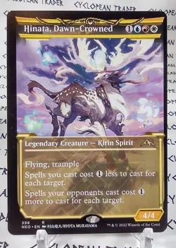Showcase HINATA, DAWN-CROWNED mtg OFFCENTER Error Kamigawa Neon Dynasty Rare - Image 1