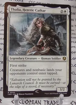 THALIA, HERETIC CATHAR mtg Security Stamp ERROR Innistrad Remastered Rare - Image 1