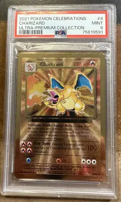 PSA 9 - 2021 Pokemon Celebrations UPC METAL CHARIZARD #4 (8232) - Image 1