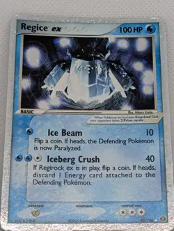 Regice ex 98/106 Emerald Holo Rare Pokemon TCG Nintendo legendary LP - Image 3