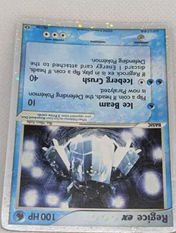 Regice ex 98/106 Emerald Holo Rare Pokemon TCG Nintendo legendary LP - Image 4