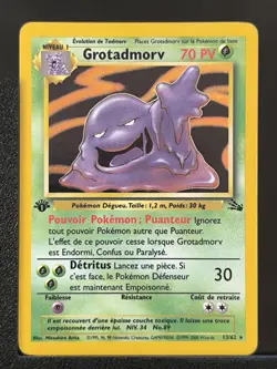 Carte Pokemon Grotadmorv 13/62 Edition 1 Ed 1 Fossile Wizards 1 - Image 2