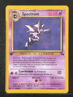 Carte Pokemon Spectrum 21/62 Edition 1 Ed 1 Fossile Wizards 1 - Image 2