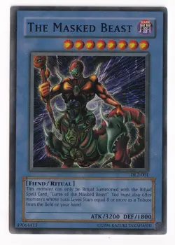 Yugioh The Masked Beast DL2-001 Super Rare Promo NM - Image 1