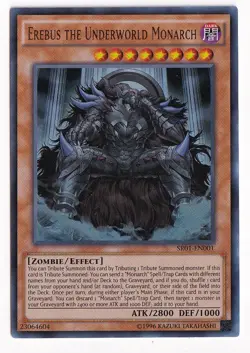 Yugioh! Erebus the Underworld Monarch SR01-EN001 Ultra Rare Unlimited - Image 1