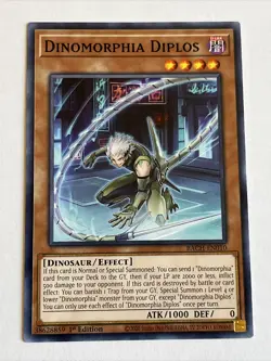 1st Edition Dinomorphia Diplos BACH-EN010 Battle of Chaos Yugioh Regular Common - Image 1