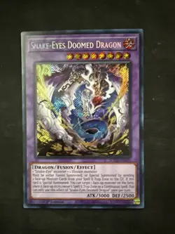 Yugioh - Snake-Eyes Doomed Dragon - 1st Edition Secret Rare NM - - Image 1