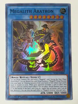 Megalith Aratron | IGAS-EN040 | Super Rare | 1st Edition | YuGiOh TCG - Image 1