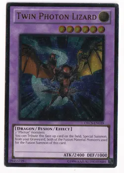 Yugioh Twin Photon Lizard ORCS-EN039 Ultimate Rare Unl Ed LP - Image 1